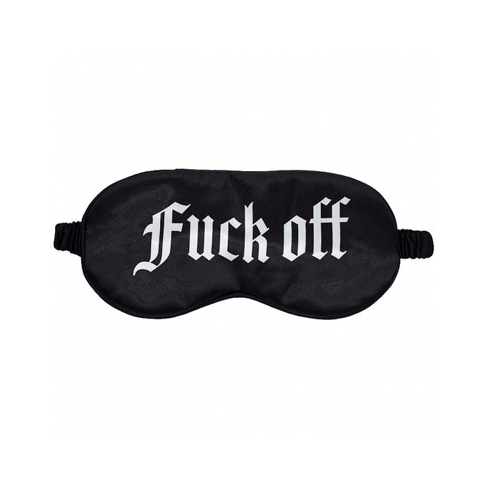 Ouch! Fuck Off Printed Mask Satin Black