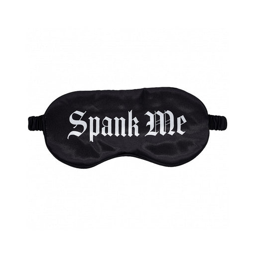 Ouch! Spank Me Printed Mask Satin Black