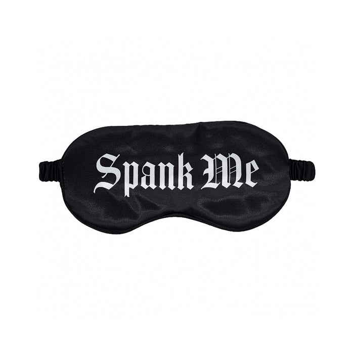 Ouch! Spank Me Printed Mask Satin Black