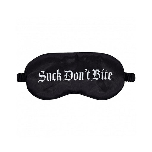 Ouch! Suck Don''t Bite Printed Mask Satin Black