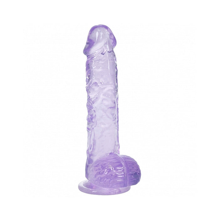 RealRock Realistic 5 in. Dildo with Balls Purple