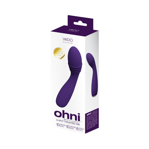 VeDO Ohni Rechargeable G-Spot Thrusting Vibe Purple