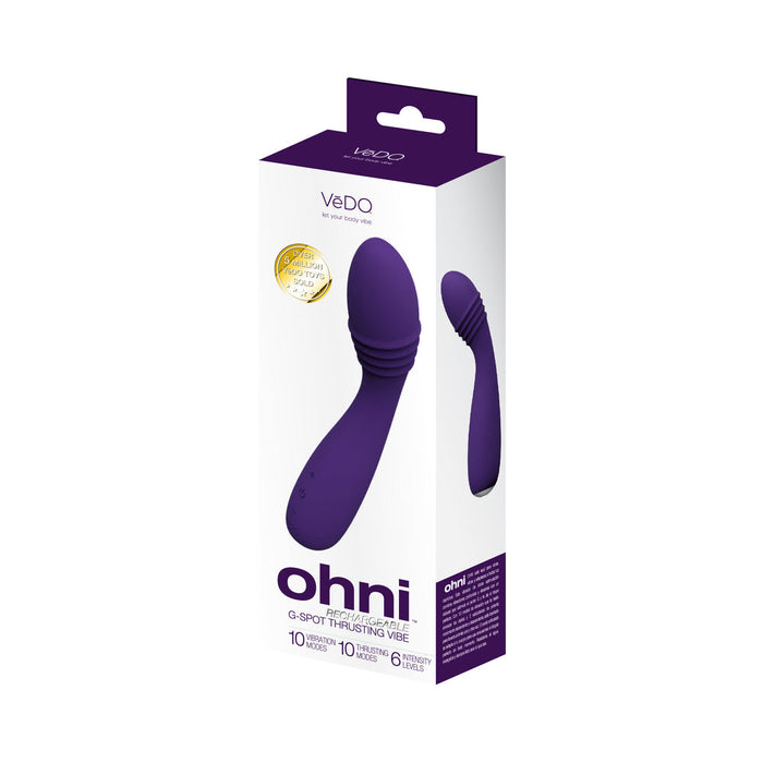 VeDO Ohni Rechargeable G-Spot Thrusting Vibe Purple