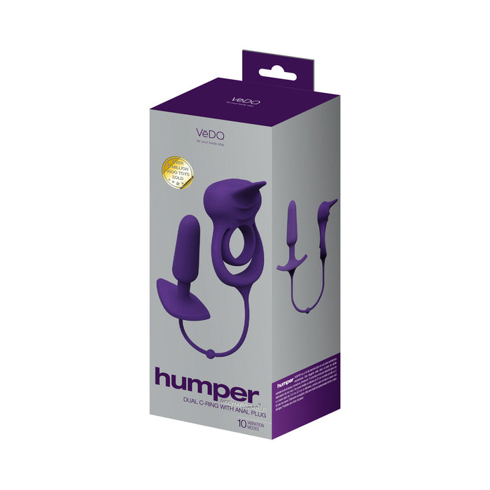 VeDO Humper Rechargeable Dual C-Ring with Anal Plug Purple