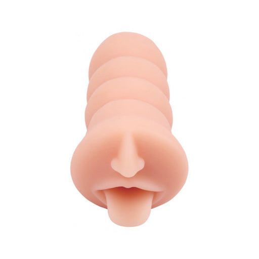 Skinsations Cum Guzzler Mouth & Tongue Stroker Beige | cutebutkinky.com