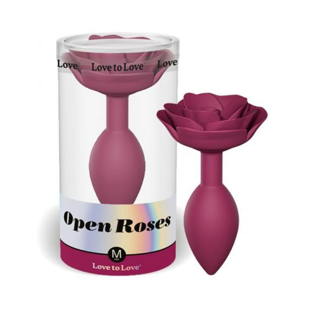Love To Love Open Roses Anal Plug Medium Plum Star | cutebutkinky.com