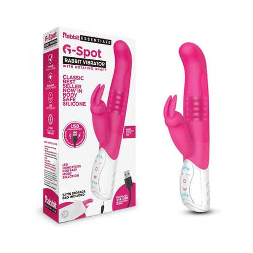 Rabbit Essentials G-spot Rabbit Vibrator Hot Pink | cutebutkinky.com