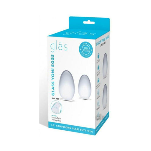 Glas 2-piece Glass Yoni Egg Set | cutebutkinky.com