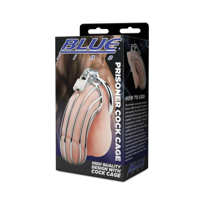 Blue Line Prisoner Cock Cage | cutebutkinky.com