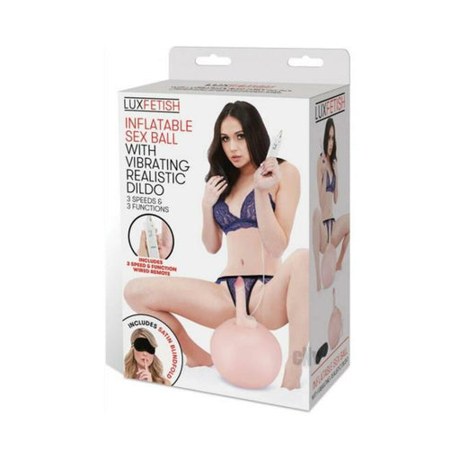 Lux Fetish Inflatable Sex Ball With Vibrating Realistic Dildo | cutebutkinky.com