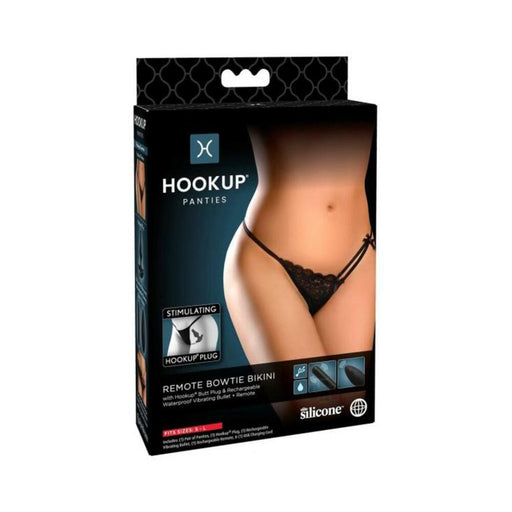 Hookup Remote Bowtie Bikini Black Fits Size S-l | cutebutkinky.com