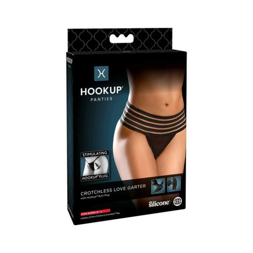 Hookup Crotchless Love Garter Black Fits Size S-l | cutebutkinky.com