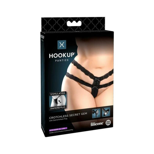 Hookup Crotchless Secret Gemblack Fits Size Xl-xxl | cutebutkinky.com