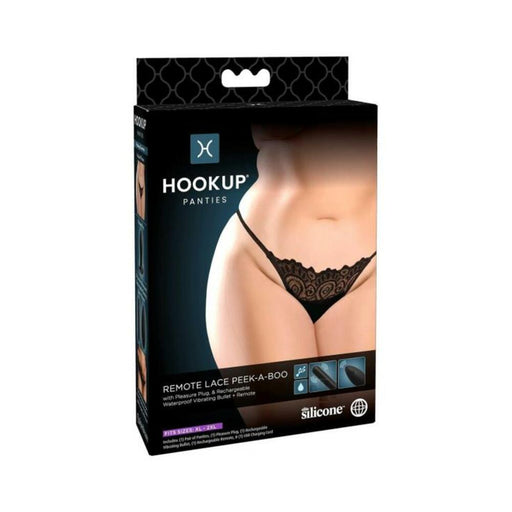 Hookup Remote Lace Peek-a-boo Black Fits Size Xl-xxl | cutebutkinky.com