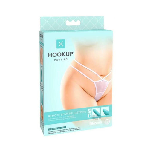 Hookup Remote Bow-tie G-string White Fits Size Xl-xxl | cutebutkinky.com