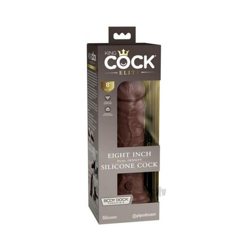 King Cock Elite Silicone Dual-density Cock 8 In. Brown | cutebutkinky.com