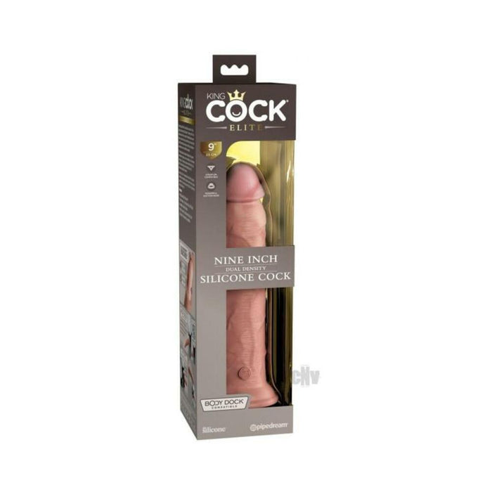 King Cock Elite Silicone Dual-density Cock 9 In. Light | cutebutkinky.com