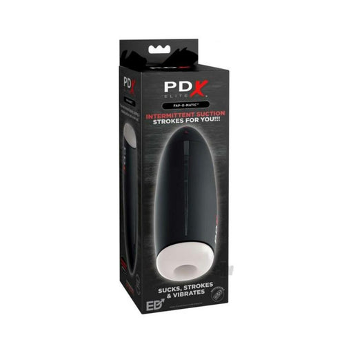 Pdx Elite Fap-o-matic Stroker - White/black | cutebutkinky.com
