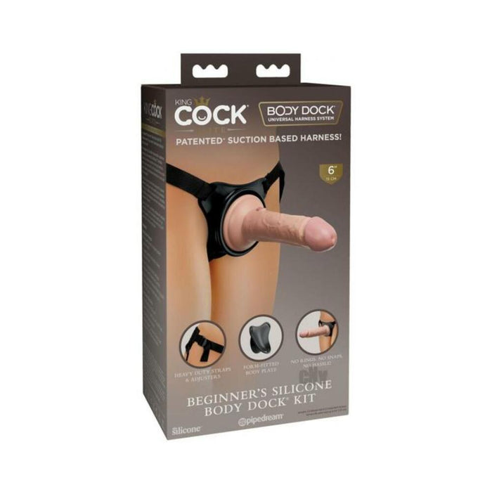 King Cock Elite Beginner's Silicone Body Dock Kit | cutebutkinky.com
