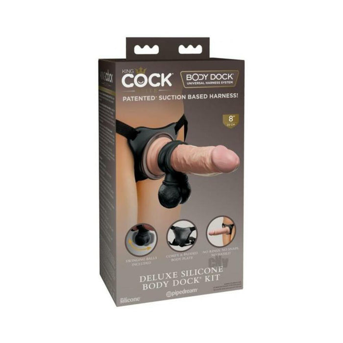 King Cock Elite Deluxe Silicone Body Dock Kit | cutebutkinky.com