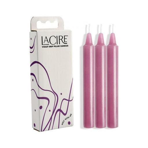 Lacire Drip Pillar Candles - Violet | cutebutkinky.com