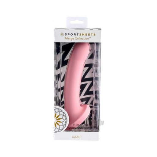 Merge Daze 7 In. Vibrating Dildo Pink | cutebutkinky.com