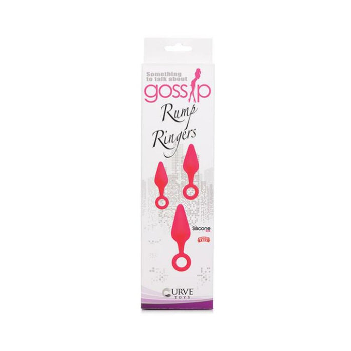 Gossip Rump Ringers Silicone Set Of 3 - Magenta | cutebutkinky.com