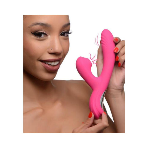 Power Bunny Shudders Suction Vibe Silicone Rechargeable Red | cutebutkinky.com