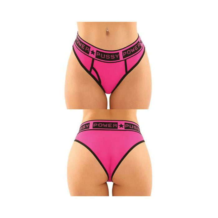 Vibes Pussy Power Buddy Pack 2 Pc. Micro Boyfriend Brief & Lace Thong S/m Black/pink