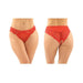 Cassia Crotchless Lace And Mesh Panty 6-pack L/xl Red | cutebutkinky.com