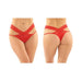 Daphne Microfiber Brazilian-cut Panty With Criss-cross Lace Waistband 6-pack S/m Red | cutebutkinky.com