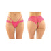 Posey Strappy Lace And Microfiber Crotchless Panty 6-pack L/xl Pink | cutebutkinky.com