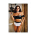 Play Pardon My French Costume Wetlook Ruffled Crop Top, Heart Cut-out Panty, Apron & Choker | cutebutkinky.com