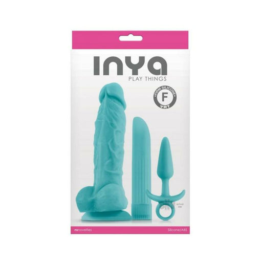 Inya Playthings 3-piece Set Teal | cutebutkinky.com