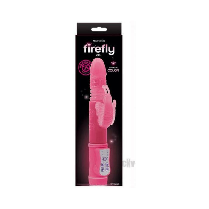 Firefly Lola Thrusting Rabbit Vibrator - Pink | cutebutkinky.com