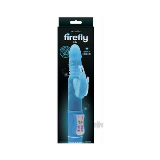 Firefly Lola Thrusting Rabbit Vibrator - Blue | cutebutkinky.com