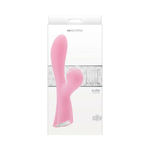 Luxe Aura Rechargeable Suction Dual Stimulator - Pink | cutebutkinky.com
