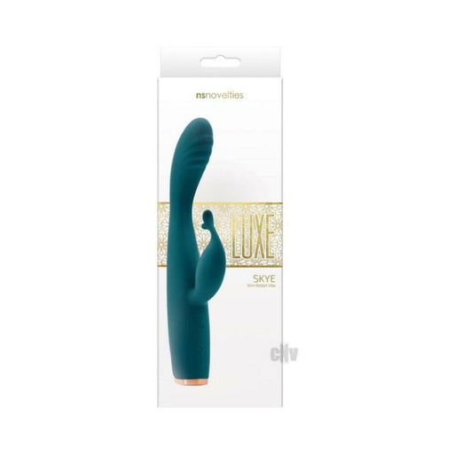 Luxe Skye Rechargeable Dual Stimulator - Green | cutebutkinky.com