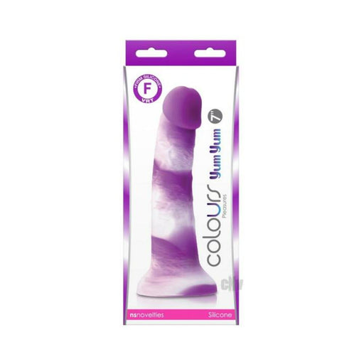 Colours Pleasures Yum Yum 7" Dildo - Purple | cutebutkinky.com