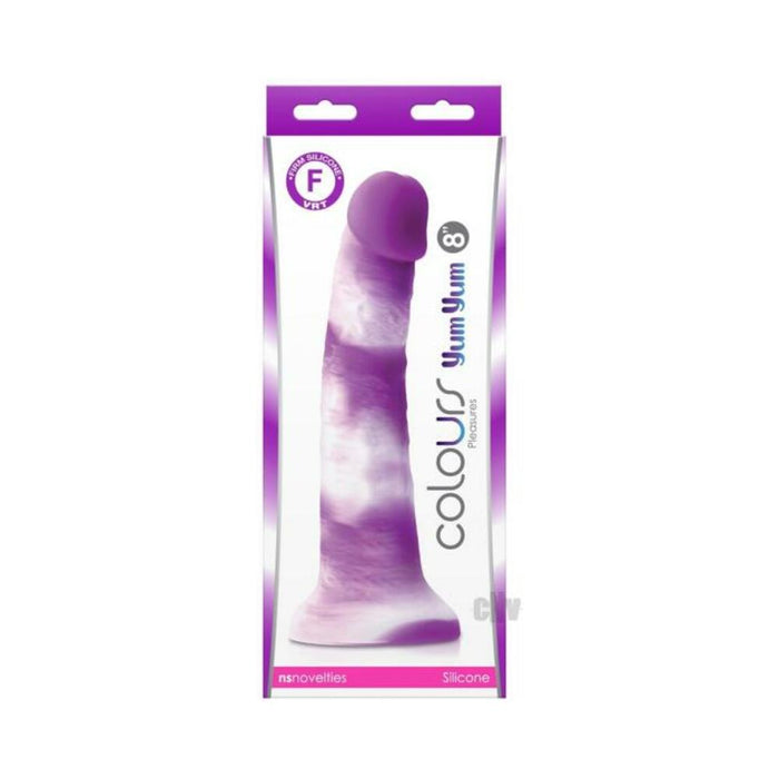 Colours Pleasures Yum Yum 8" Dildo - Purple | cutebutkinky.com