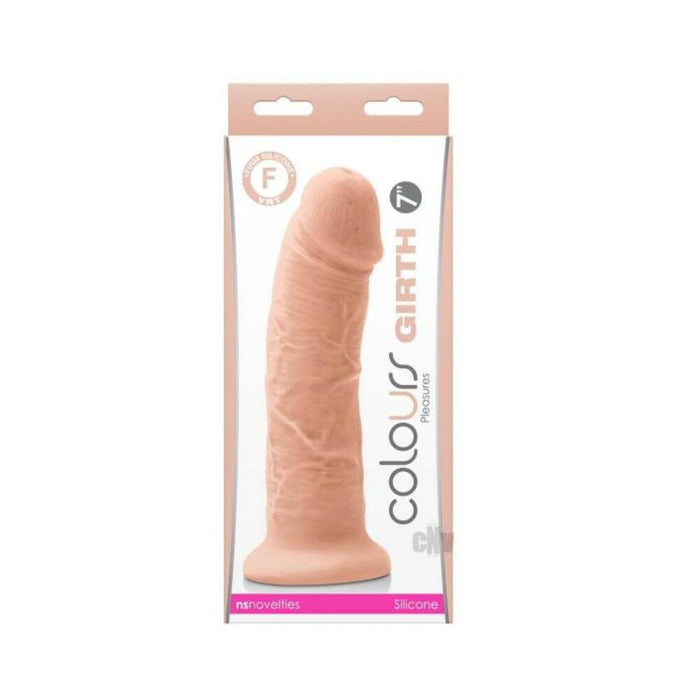 Colours Girth Silicone Dildo - White | cutebutkinky.com