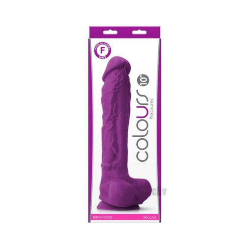 Colours Pleasures 10" Dildo - Purple | cutebutkinky.com