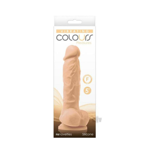Colours Pleasures Vibrating 5" Dildo - White | cutebutkinky.com