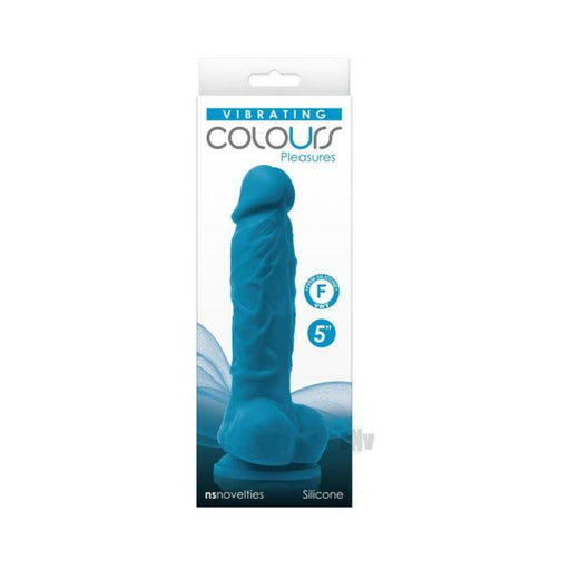 Colours Pleasures Vibrating 5" Dildo - Blue | cutebutkinky.com