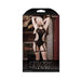 Sheer Save Your Tears Studded Halter Teddy With Net Sides And Attached Fishnet Stockings Black O/s | cutebutkinky.com
