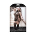 Sheer Don't Call Me Angel Halter Dress With Net Side Panels And Attached Stockings Black Queen | cutebutkinky.com