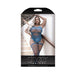 Sheer Sky Is The Limit Opaque Gartered Bodystocking Sky Blue Queen | cutebutkinky.com