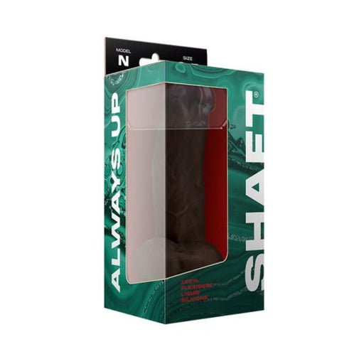 Shaft Model N Liquid Silicone Dong With Balls 8.5 In. Mahogany | cutebutkinky.com