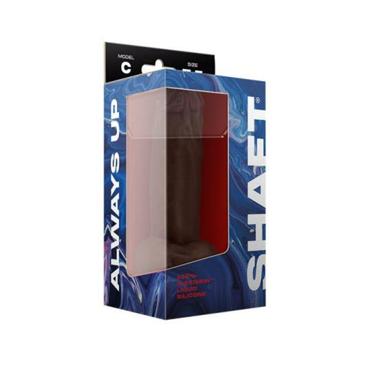 Shaft Model C Liquid Silicone Dong With Balls 7.5 In. Mahogany | cutebutkinky.com