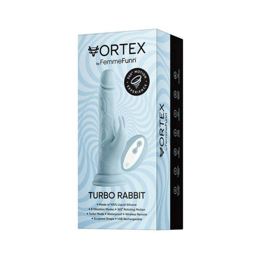 Femmefunn Vortex Turbo Rabbit 2.0 Light Blue | cutebutkinky.com